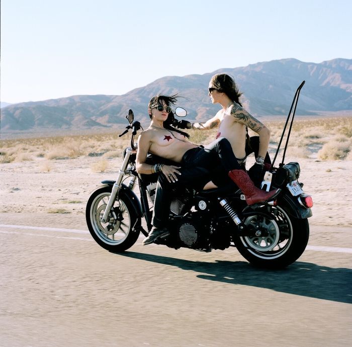 Girls on a motorcycle in Managua
