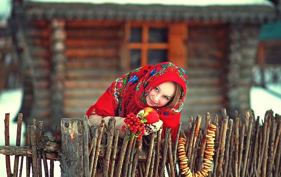 Sexy girl Women in Slavic costumes in Managua