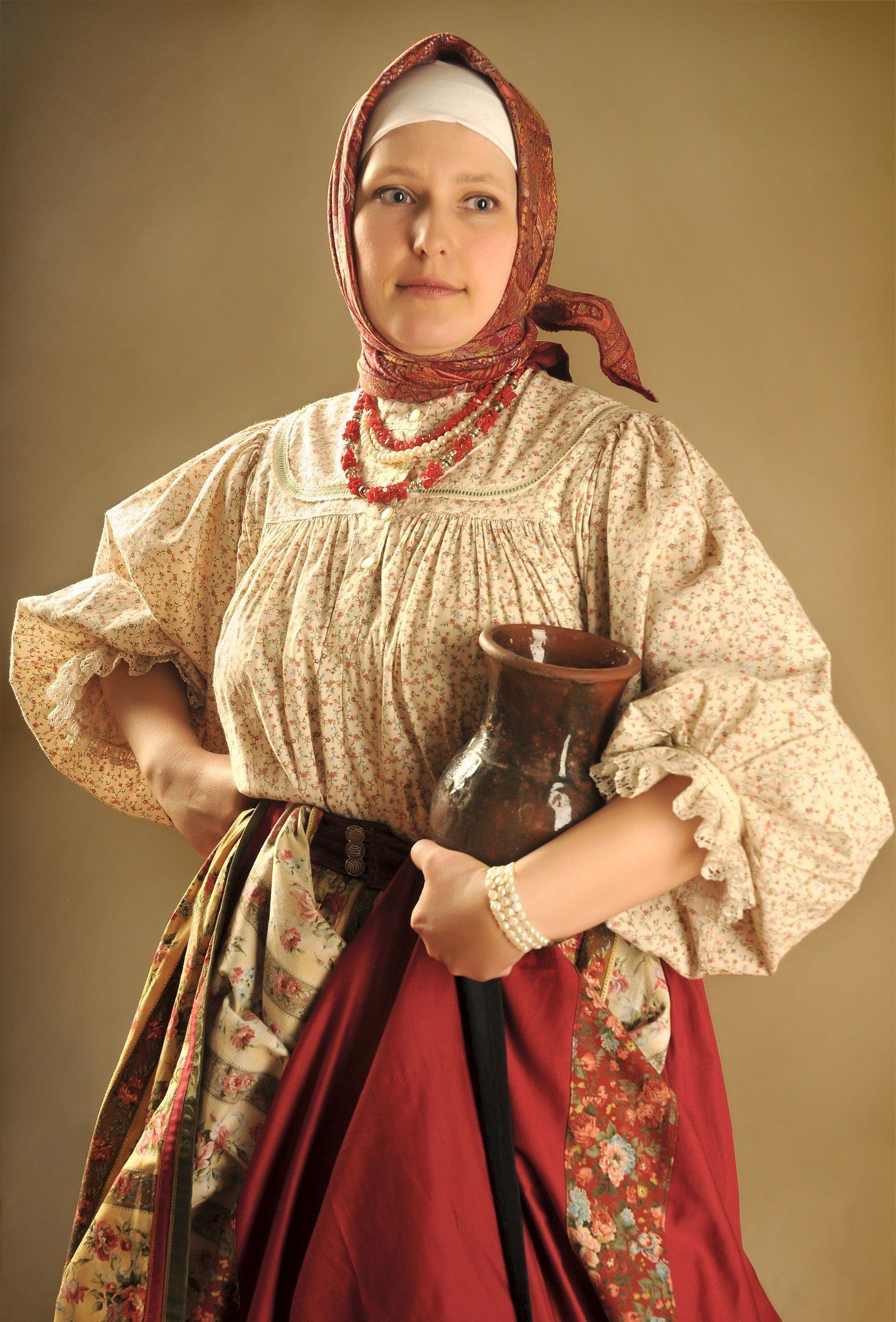 Girls in Slavic costumes in Managua